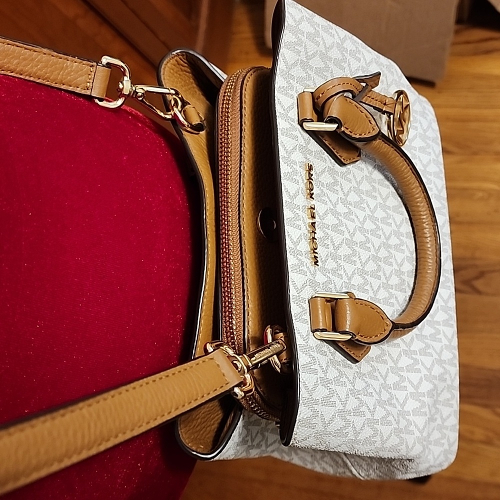 Camille Small Logo and Leather Satchel - Picture 4 of 4